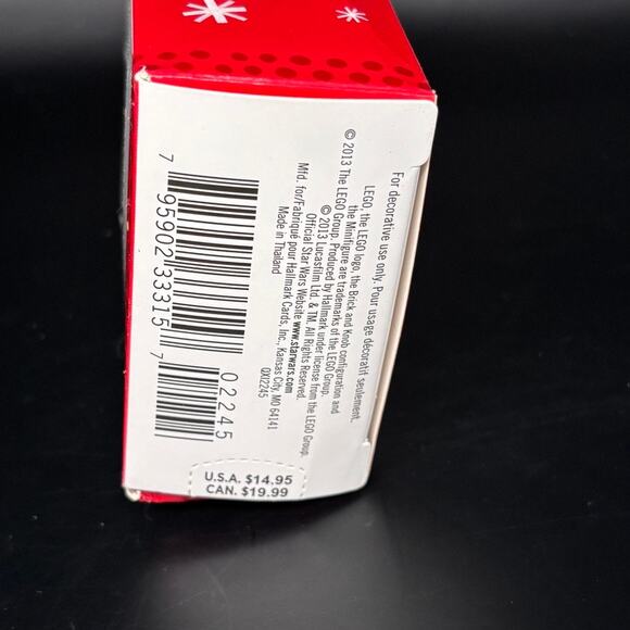 Hallmark Keepsake 2013 Lego Star Wars Ornament Yoda with Lightsaber Original Box - Picture 4 of 13